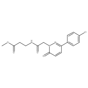methyl N-{[3-(4-chlorophenyl)-6-oxopyridazin-1(6H)-yl]acetyl}-beta-alaninate Structure