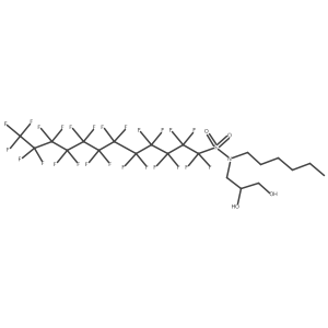 N-(2,3-Dihydroxypropyl)-N-hexyl-perfluorododecane-1-sulfonamide结构式