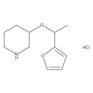 (3S)-3-(1-(furan-2-yl)ethoxy)piperidine hydrochloride结构式