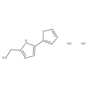 [4-(thiophen-2-yl)-1H-imidazol-2-yl]methanamine dihydrochloride Structure