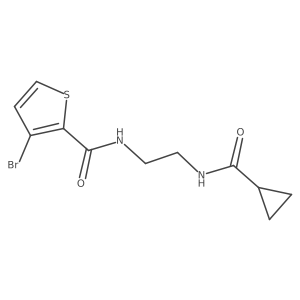 3-Bromo-N-(2-(cyclopropanecarboxamido)ethyl)thiophene-2-carboxamide Structure