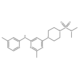 N,N-Dimethyl-4-{2-methyl-6-[(4-methylpyridin-2-YL)amino]pyrimidin-4-YL}piperazine-1-sulfonamide结构式