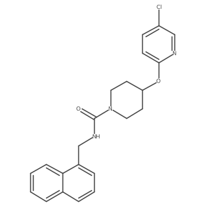 4-((5-chloropyridin-2-yl)oxy)-N-(naphthalen-1-ylmethyl)piperidine-1-carboxamide Structure