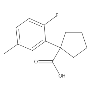 1-(2-Fluoro-5-methylphenyl)cyclopentane-1-carboxylic acid结构式