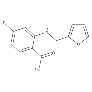 4-Fluoro-2-((furan-2-ylmethyl)amino)benzoic acid Structure