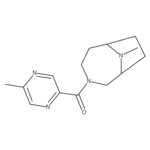 [(1R,6S)-9-Methyl-3,9-diazabicyclo[4.2.1]nonan-3-yl]-(5-methylpyrazin-2-yl)methanone结构式