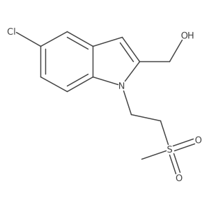 [5-chloro-1-(2-methanesulfonyl-ethyl)-1H-indol-2-yl]-methanol结构式