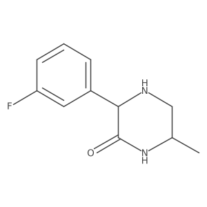 3-(3-Fluorophenyl)-6-methylpiperazin-2-one结构式