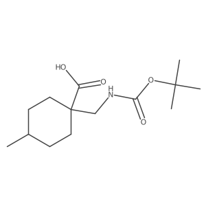 1-({[(Tert-butoxy)carbonyl]amino}methyl)-4-methylcyclohexane-1-carboxylic acid Structure