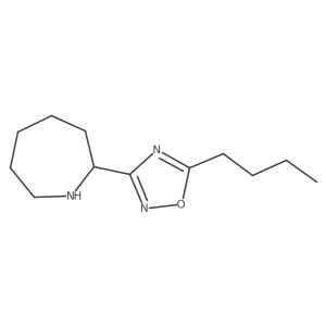 3-(Azepan-2-yl)-5-butyl-1,2,4-oxadiazole结构式