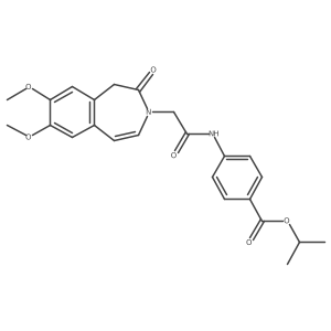 propan-2-yl 4-{[(7,8-dimethoxy-2-oxo-1,2-dihydro-3H-3-benzazepin-3-yl)acetyl]amino}benzoate结构式