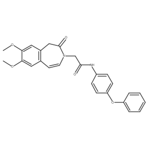 2-(7,8-dimethoxy-2-oxo-1,2-dihydro-3H-3-benzazepin-3-yl)-N-(4-phenoxyphenyl)acetamide结构式