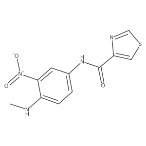 N-[4-(methylamino)-3-nitrophenyl]-4-thiazolecarboxamide结构式