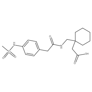 (1-{[({4-[(Methylsulfonyl)amino]phenyl}acetyl)amino]methyl}cyclohexyl)acetic acid结构式