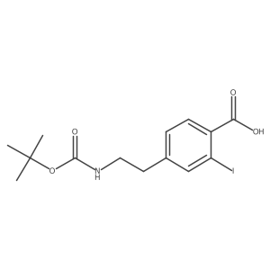 4-(2-((Tert-butoxycarbonyl)amino)ethyl)-2-iodobenzoic acid Structure
