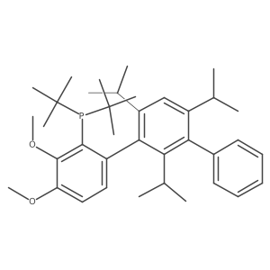 Di-tert-butyl(2',4',6'-triisopropyl-3,4-dimethoxy-[1,1':3',1''-terphenyl]-2-yl)phosphine Structure