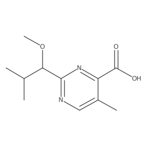 2-(1-Methoxy-2-methylpropyl)-5-methylpyrimidine-4-carboxylic acid Structure