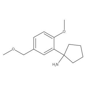 Cyclopentanamine, 1-[2-methoxy-5-(methoxymethyl)phenyl]-结构式