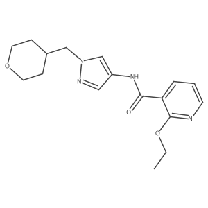 2-ethoxy-N-(1-((tetrahydro-2H-pyran-4-yl)methyl)-1H-pyrazol-4-yl)nicotinamide Structure