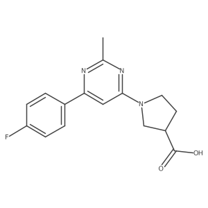 1-(6-(4-Fluorophenyl)-2-methylpyrimidin-4-yl)pyrrolidine-3-carboxylic acid Structure