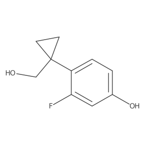 3-Fluoro-4-[1-(hydroxymethyl)cyclopropyl]phenol Structure