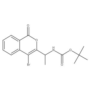 tert-butyl 1-(4-bromo-1-oxo-1H-isochromen-3-yl)ethylcarbamate Structure
