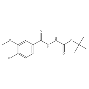 tert-butyl N-[(4-bromo-3-methoxybenzoyl)amino]carbamate结构式