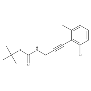 tert-butyl N-[3-(2-chloro-6-methylphenyl)prop-2-yn-1-yl]carbamate结构式