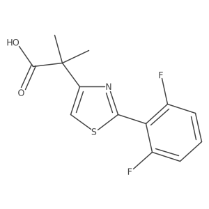 2-[2-(2,6-Difluorophenyl)-1,3-thiazol-4-yl]-2-methylpropanoic acid结构式