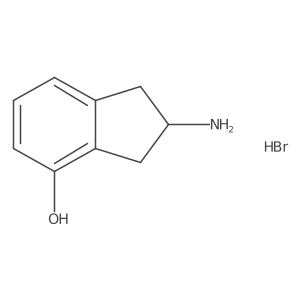 2-amino-2,3-dihydro-1H-inden-4-ol hydrobromide结构式