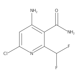 4-Amino-6-chloro-2-(difluoromethyl)nicotinamide结构式