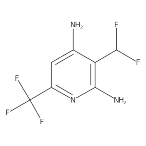 3-(Difluoromethyl)-6-(trifluoromethyl)pyridine-2,4-diamine Structure