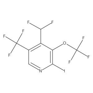 4-(Difluoromethyl)-2-iodo-3-(trifluoromethoxy)-5-(trifluoromethyl)pyridine Structure