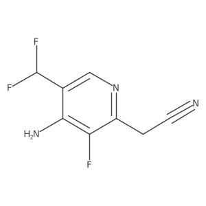 2-(4-Amino-5-(difluoromethyl)-3-fluoropyridin-2-yl)acetonitrile结构式