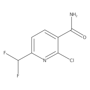 2-Chloro-6-(difluoromethyl)nicotinamide结构式