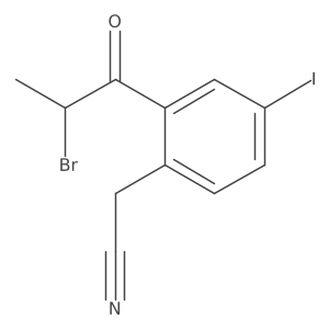 2-(2-Bromopropanoyl)-4-iodophenylacetonitrile结构式