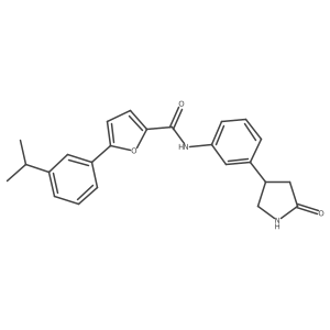 5-(3-Isopropylphenyl)-N-(3-(5-oxopyrrolidin-3-yl)phenyl)furan-2-carboxamide Structure