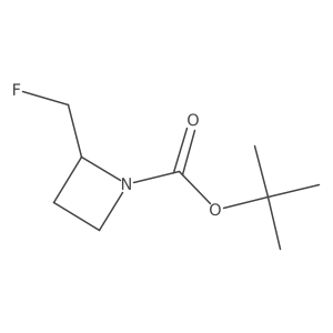 Tert-butyl 2-(fluoromethyl)azetidine-1-carboxylate结构式