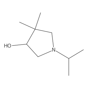 1-Isopropyl-4,4-dimethylpyrrolidin-3-ol结构式