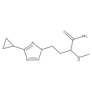4-(3-cyclopropyl-1H-1,2,4-triazol-1-yl)-2-(methylamino)butanamide Structure
