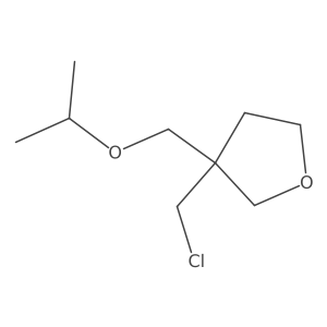 3-(Chloromethyl)-3-[(propan-2-yloxy)methyl]oxolane结构式