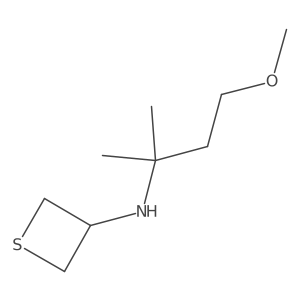 N-(4-Methoxy-2-methylbutan-2-yl)thietan-3-amine结构式