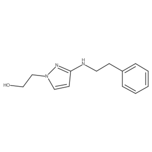 2-{3-[(2-phenylethyl)amino]-1H-pyrazol-1-yl}ethanol结构式