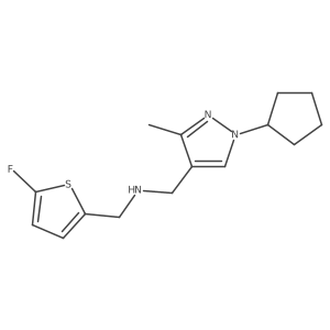 [(1-cyclopentyl-3-methyl-1H-pyrazol-4-yl)methyl][(5-fluorothiophen-2-yl)methyl]amine Structure