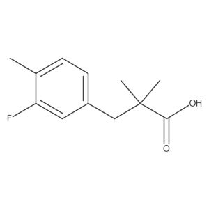 3-(3-Fluoro-4-methylphenyl)-2,2-dimethylpropanoic acid结构式