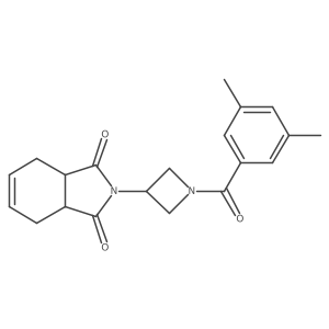2-(1-(3,5-dimethylbenzoyl)azetidin-3-yl)-3a,4,7,7a-tetrahydro-1H-isoindole-1,3(2H)-dione结构式