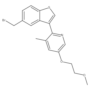 2-(5-(Bromomethyl)benzo[b]thiophen-3-yl)-5-(2-methoxyethoxy)-3-methylpyridine结构式