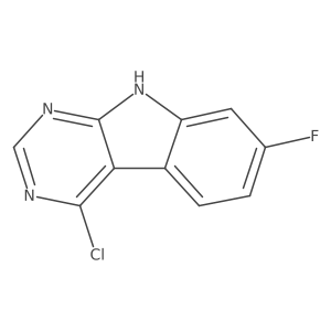4-Chloro-7-fluoro-9H-pyrimido[4,5-b]indole结构式