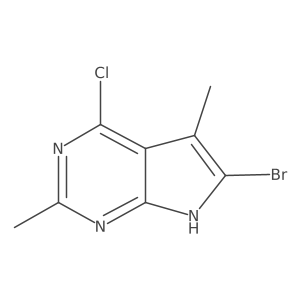6-Bromo-4-chloro-2,5-dimethyl-7H-pyrrolo[2,3-D]pyrimidine Structure