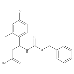 (3S)-3-{[(benzyloxy)carbonyl]amino}-3-(4-bromo-2-methylphenyl)propanoic acid Structure